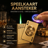 Stoere Metalen Speelkaart Aansteker met Spinner