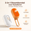 3-in-1 Stoom Kattenborstel, Vangt tot 10x Meer Haren Op