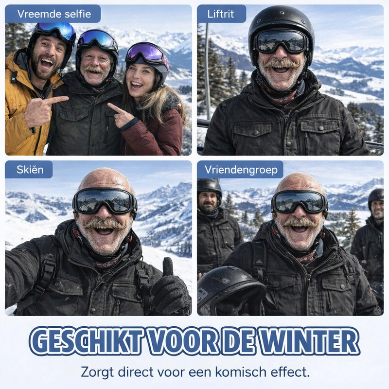 Grappig Gezichtsmasker Skitrip