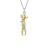 Tweekleurige Omhelzing Hanger Ketting
