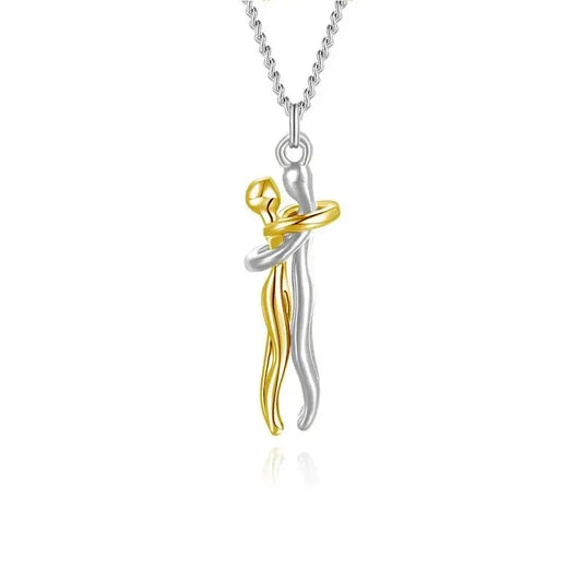 Tweekleurige Omhelzing Hanger Ketting