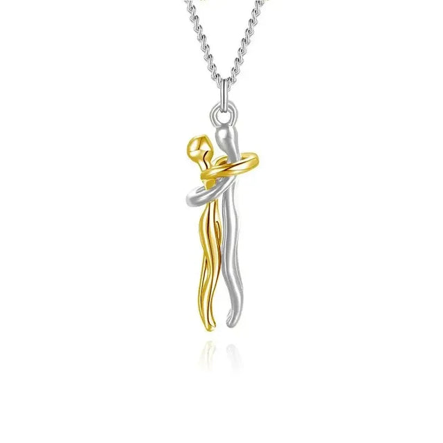 Tweekleurige Omhelzing Hanger Ketting