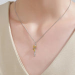 Tweekleurige Omhelzing Hanger Ketting