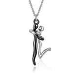 Tweekleurige Omhelzing Hanger Ketting
