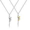 Tweekleurige Omhelzing Hanger Ketting