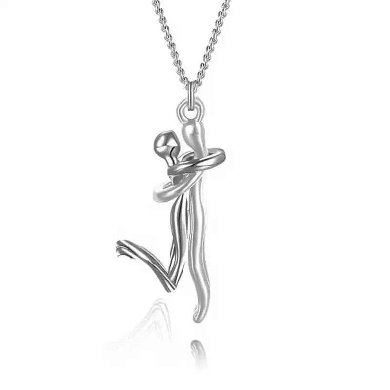 Tweekleurige Omhelzing Hanger Ketting