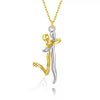 Tweekleurige Omhelzing Hanger Ketting