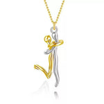Tweekleurige Omhelzing Hanger Ketting