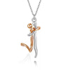 Tweekleurige Omhelzing Hanger Ketting