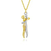 Tweekleurige Omhelzing Hanger Ketting