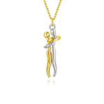Tweekleurige Omhelzing Hanger Ketting