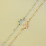 Verstelbare Zon En Maan Armband Set