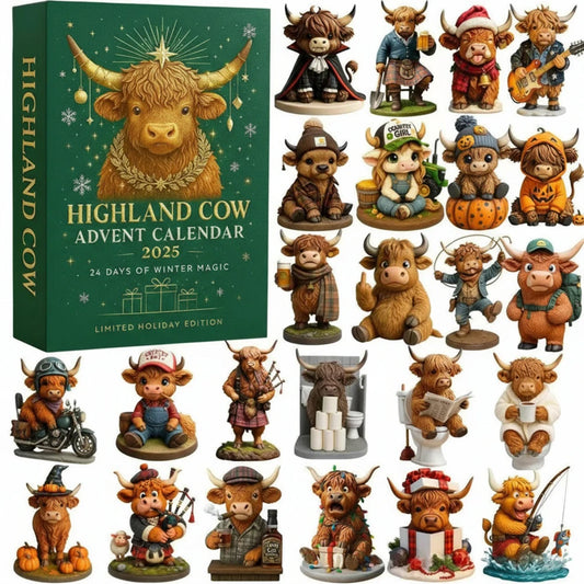 Hooglandse Koe Kerst Advent Kalender