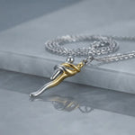 Tweekleurige Omhelzing Hanger Ketting